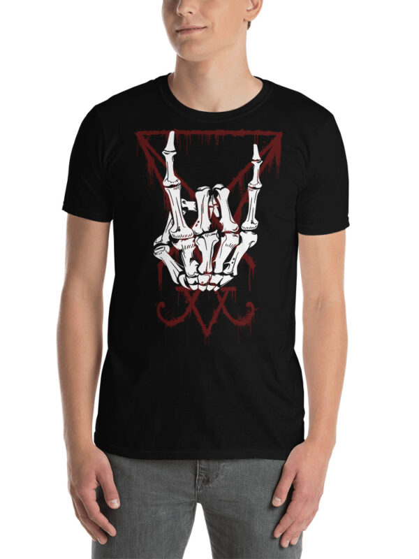 ZERO498 Satanic Horns Up T-shirt Hårdrock