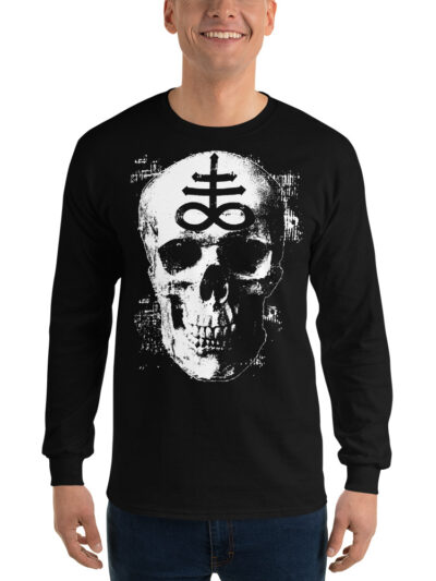 ZERO498 Occult Grunge Skull Långärmad T-shirt