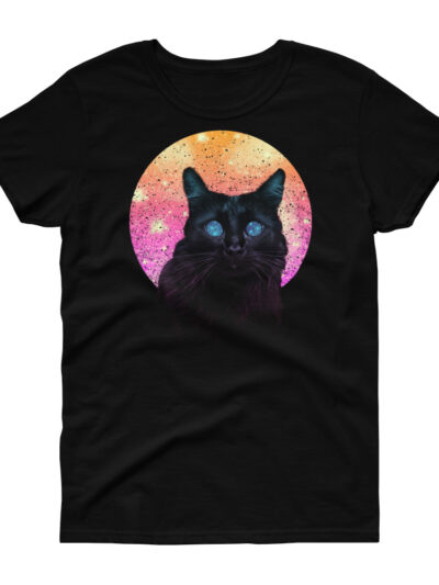 ZERO498 Space Cat Fitted T-shirt