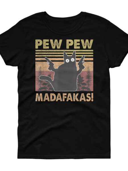 ZERO498 Pew Pew Madafakas Retro Fitted T-shirt
