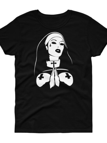 ZERO498 Bad Nun Fitted T-shirt