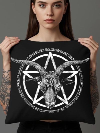 Occult Baphomet Prydnadskudde