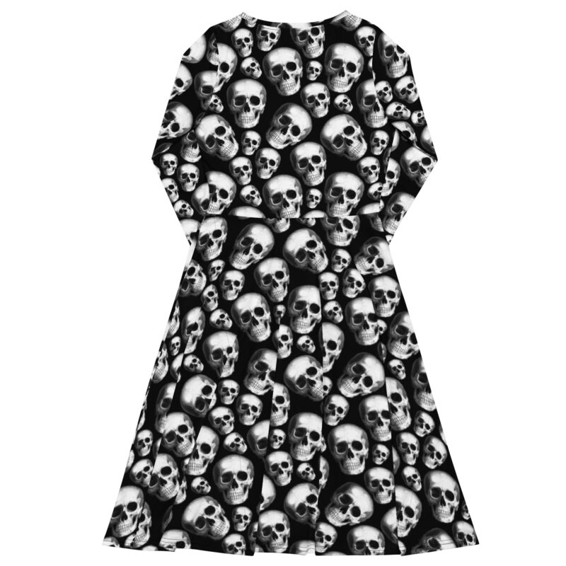 Large Skull Obsession Midi Klänning - Bild 5