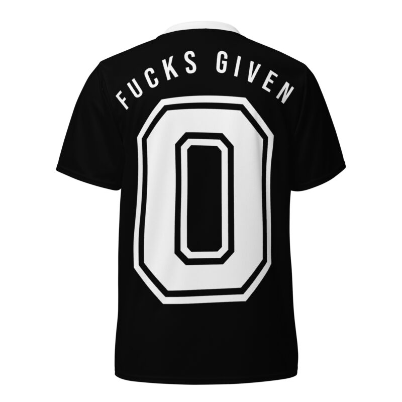 Zero Fucks Given Sports Jersey Svart/Vit [Ryggtryck] - Bild 5