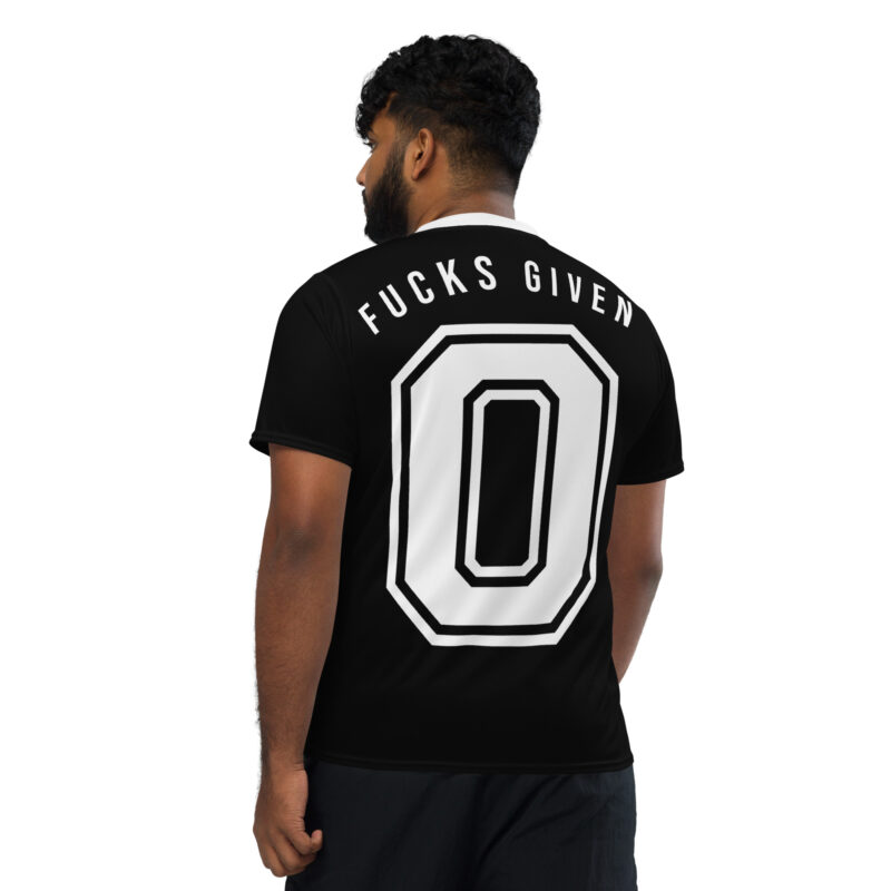 Zero Fucks Given Sports Jersey Svart/Vit [Ryggtryck] - Bild 4