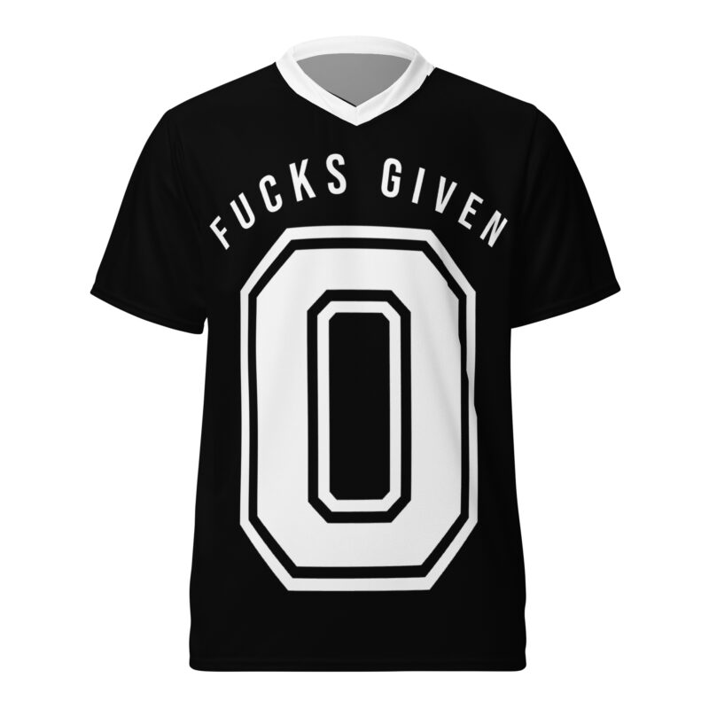 Zero Fucks Given Sports Jersey Svart/Vit - Bild 3