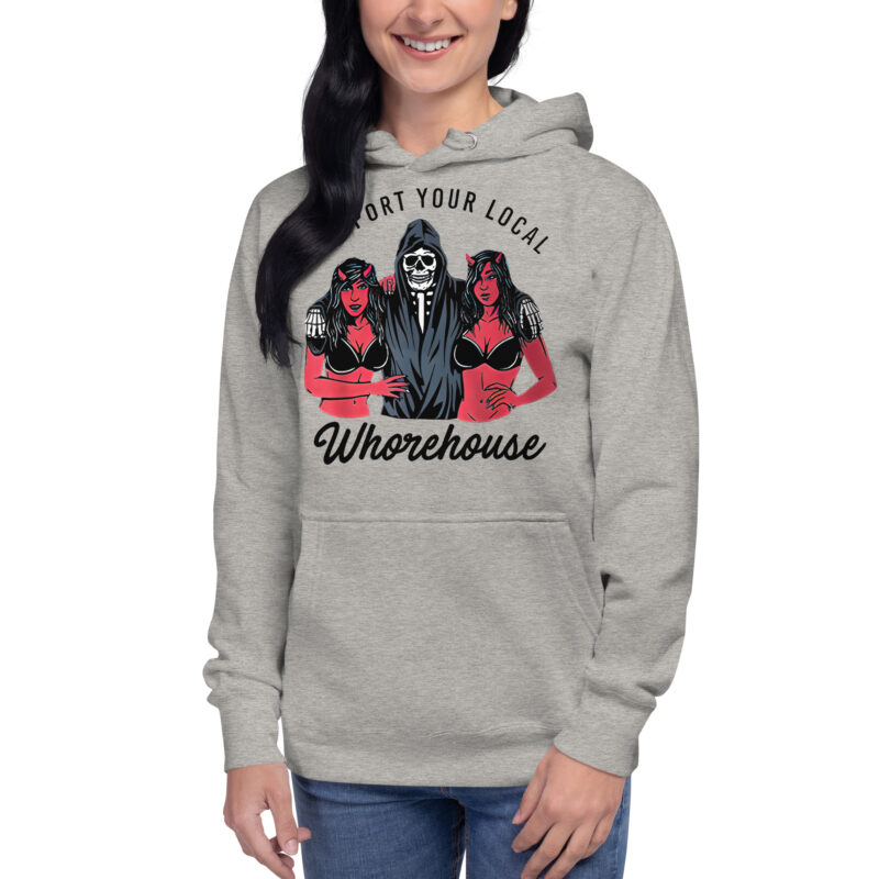 Local Whorehouse Hoodie Grå - Bild 2