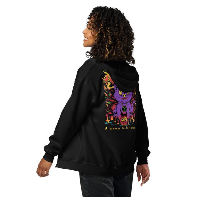 Meow To The Dead Zip Hoodie - Bild 3