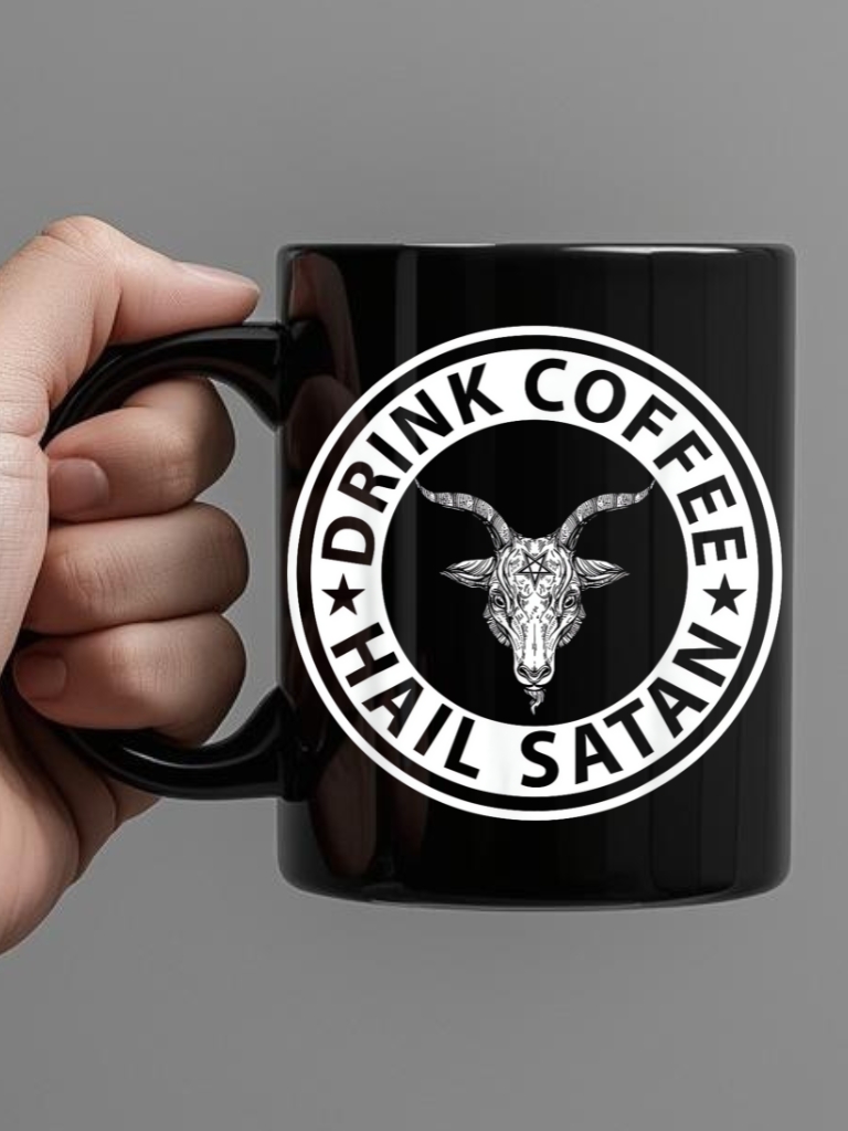 Drink Coffee, Hail Satan Mugg