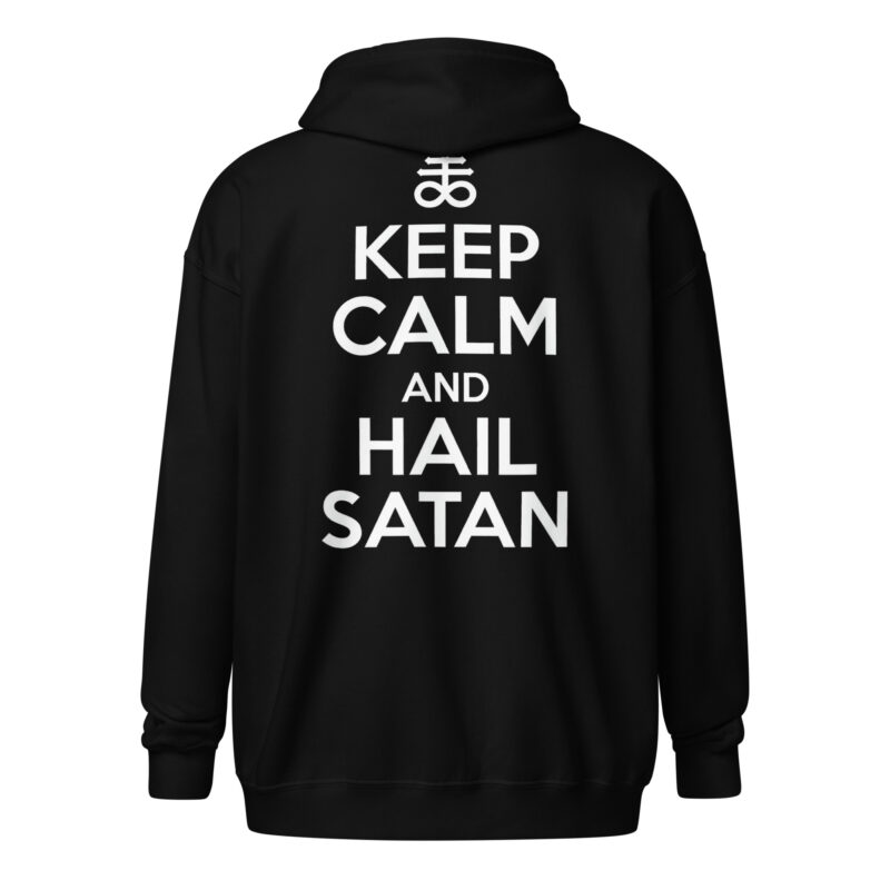 Keep Calm Hail Satan Zip Hoodie