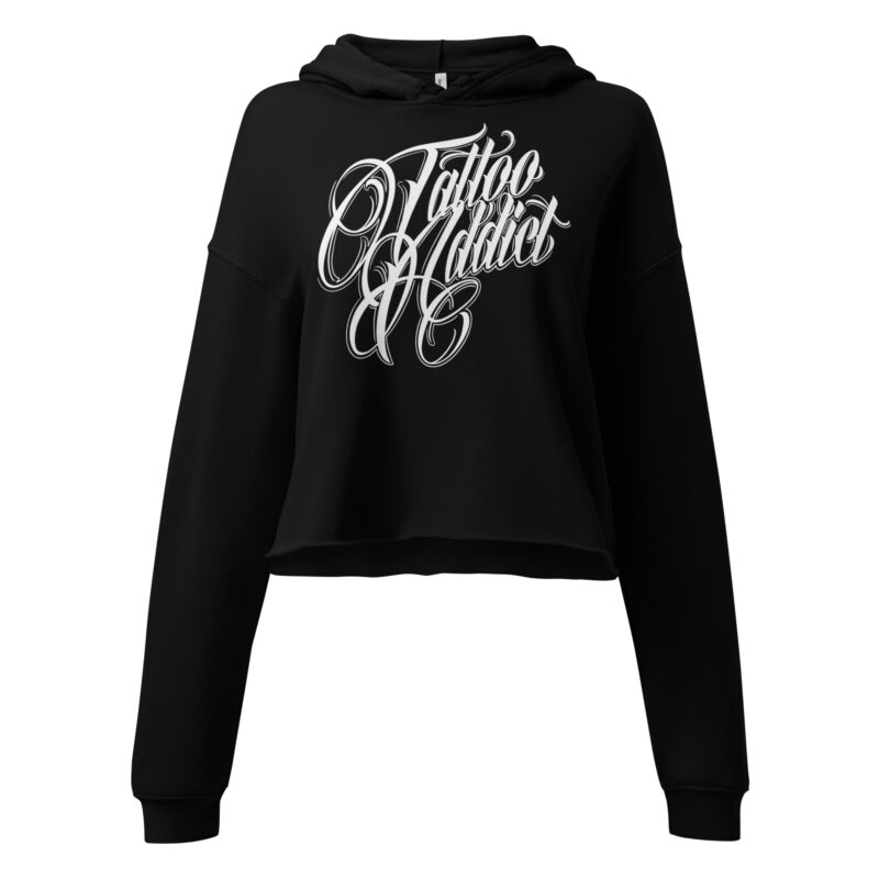 Tattoo Addict Crop Hoodie
