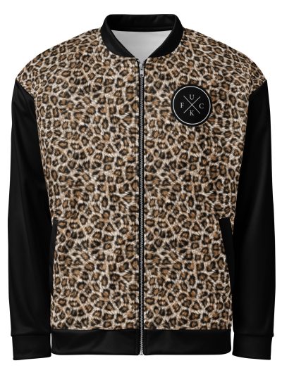 FCK Logo Brown Leopard Bomberjacka