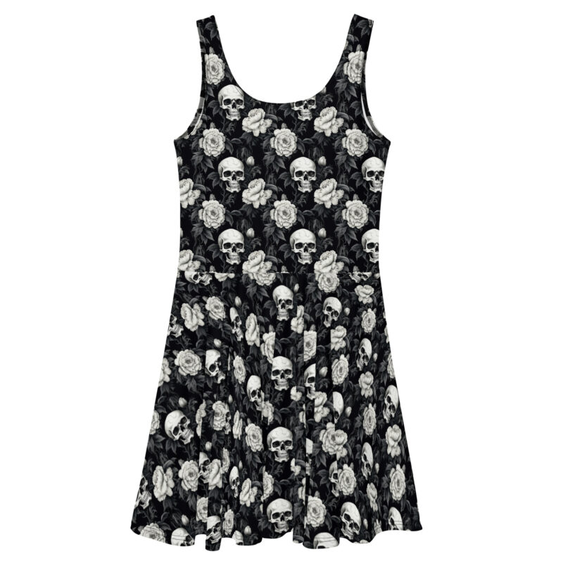 Peony Skulls Skater Klänning - Bild 6