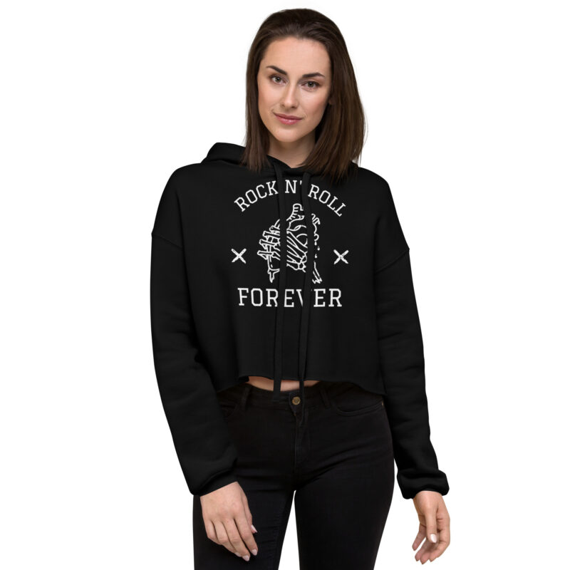Rock N' Roll Forever Crop Hoodie - Bild 3