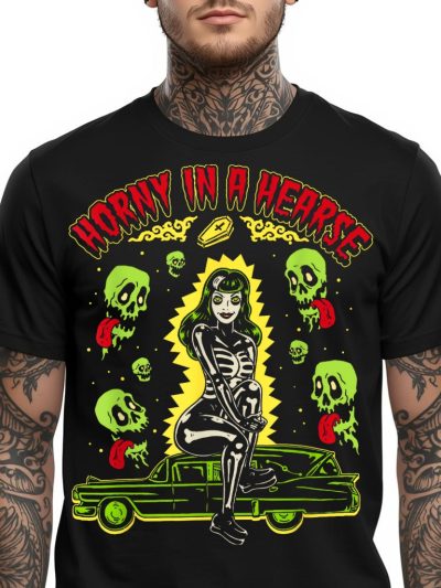 Horny In A Hearse T-shirt