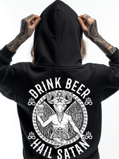 Drink Beer, Hail Satan Hoodie