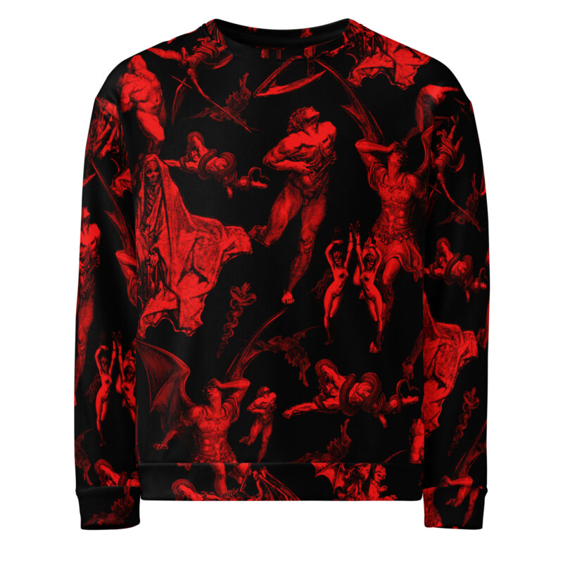 The Gates Of Hell Premium Sweatshirt Svart/Röd