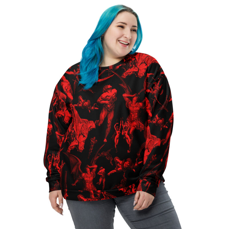The Gates Of Hell Premium Sweatshirt Svart/Röd - Bild 5