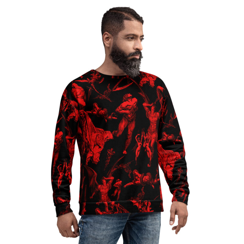 The Gates Of Hell Premium Sweatshirt Svart/Röd - Bild 8