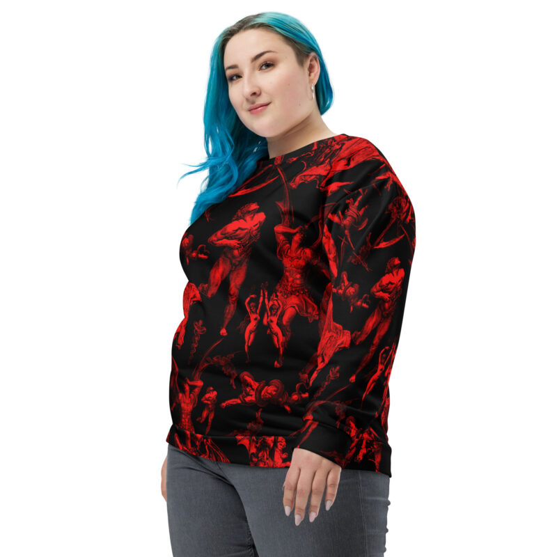 The Gates Of Hell Premium Sweatshirt Svart/Röd - Bild 6