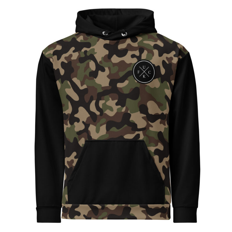 FCK Logo Green Camo Premium Hoodie