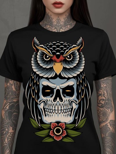 Owl Skull Women's T-shirt