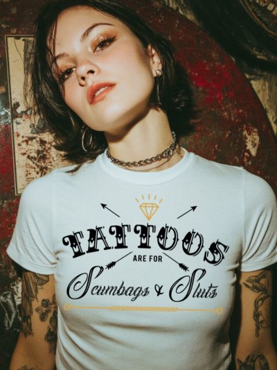 Scumbags & Sluts Crop Top Vit