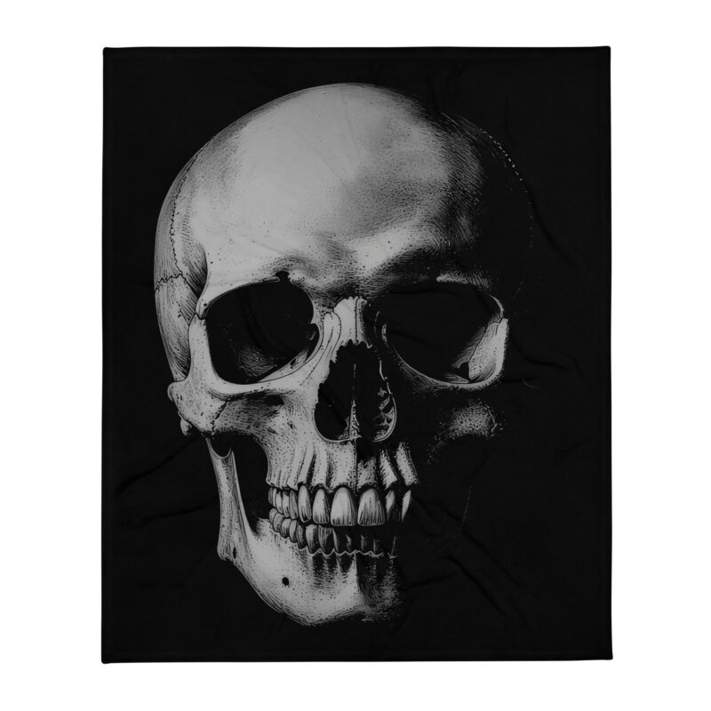 Realistic Skull Pläd