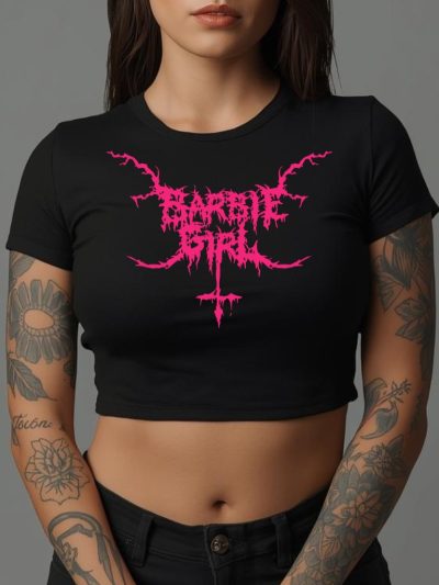 Metal Barbie Crop Top
