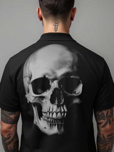 Realistic Skull Pikétröja