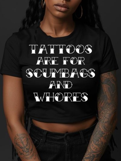 Scumbags And Whores Crop Top