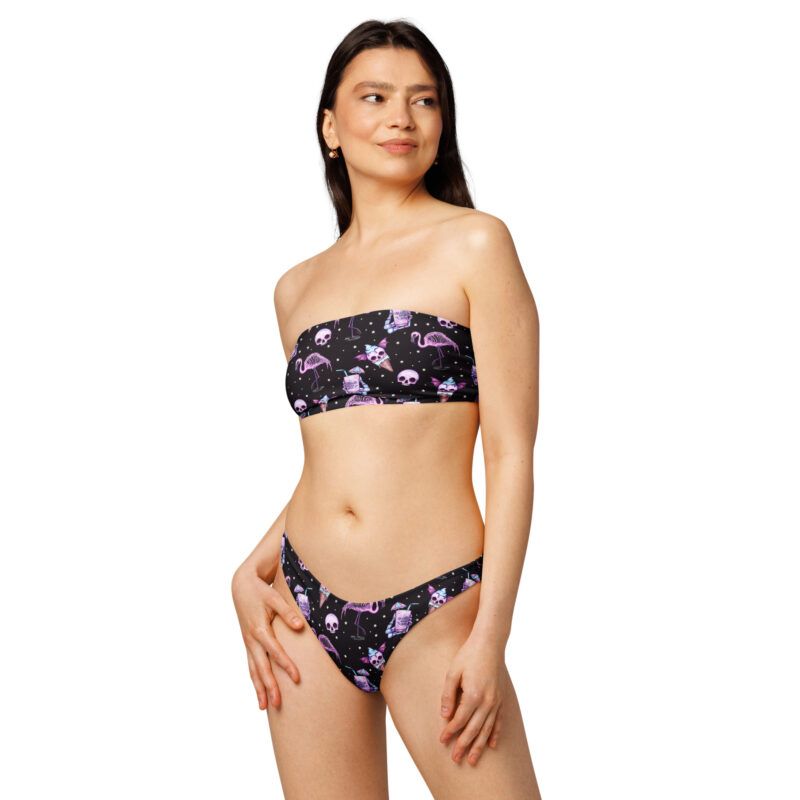 Gothic Beach Black Bandeau Bikini - Bild 4
