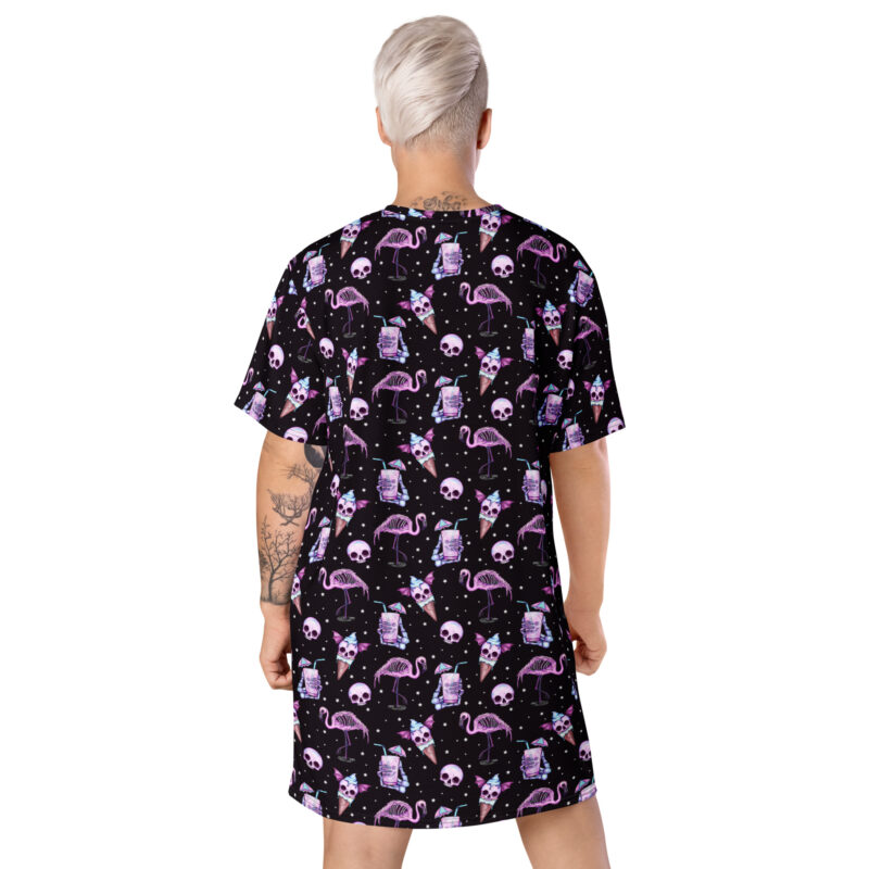 Gothic Beach Black T-shirt Klänning - Bild 6