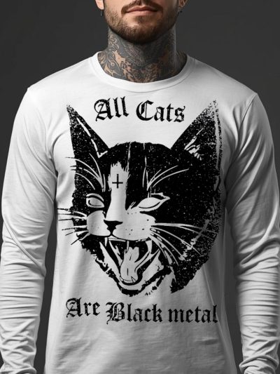 All Cats Are Black Metal Långärmad T-shirt