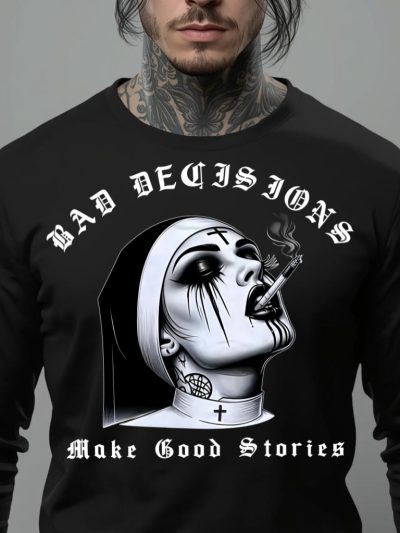 Bad Decisions Långärmad T-shirt Svart