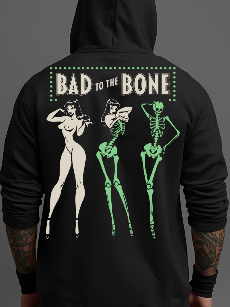 Bad To The Bone Zip Hoodie