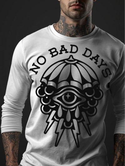 No Bad Days Långärmad T-shirt Vit