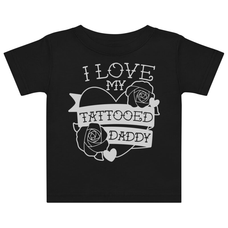 Tattooed Daddy Baby T-shirt Svart