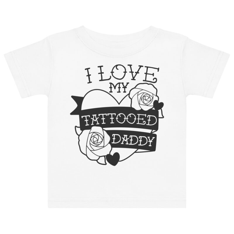 Tattooed Daddy Baby T-shirt Vit