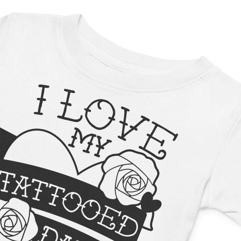 Tattooed Daddy Baby T-shirt Vit - Bild 2