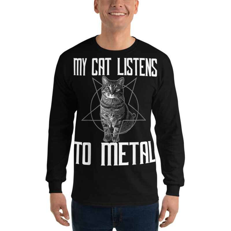 My Cat Listens To Metal Långärmad T-shirt - Bild 2