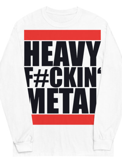 Heavy Fuckin' Metal Långärmad T-shirt Vit