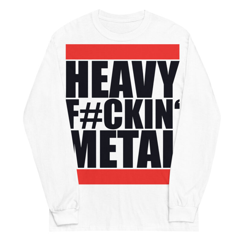 Heavy Fuckin' Metal Långärmad T-shirt Vit