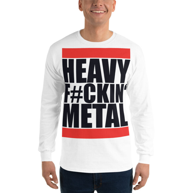 Heavy Fuckin' Metal Långärmad T-shirt Vit - Bild 2