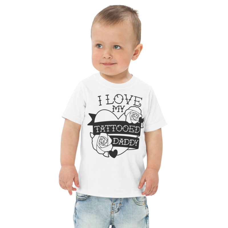 Tattooed Daddy Barn T-shirt Vit - Bild 2
