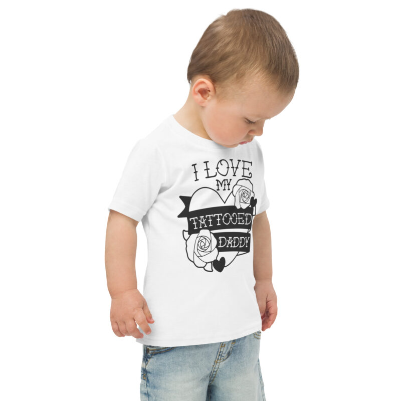 Tattooed Daddy Barn T-shirt Vit - Bild 3