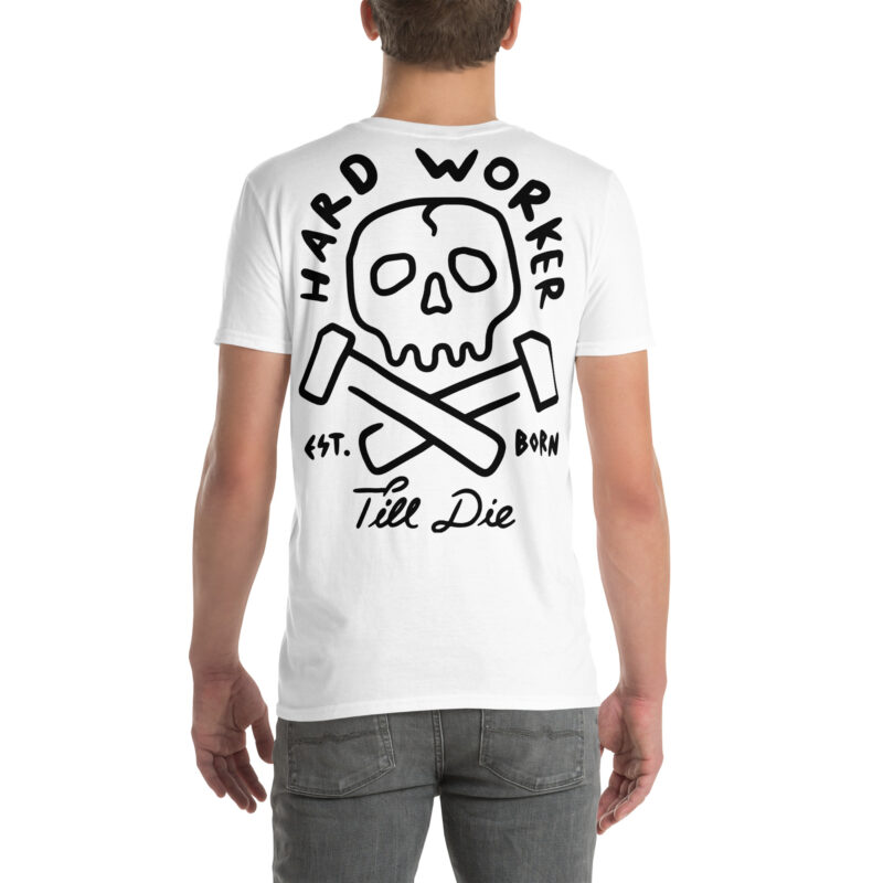 Hard Worker T-shirt Vit [Ryggtryck] - Bild 2