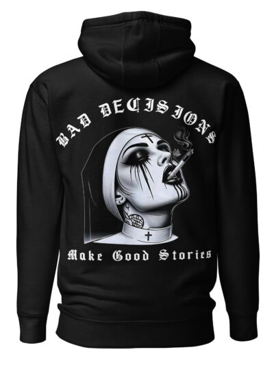 Bad Decisions Hoodie Svart [Ryggtryck]