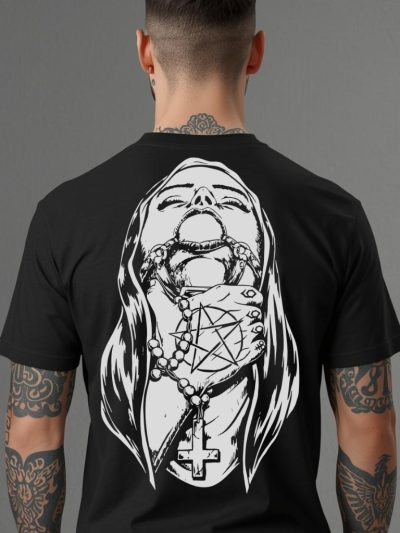 Choked Up Nun T-shirt [Ryggtryck]