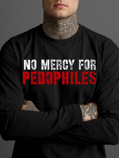 No Mercy For Pedophiles Långärmad T-shirt